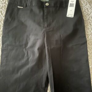 Ralph Lauren Black Dress Pants with Branded Button